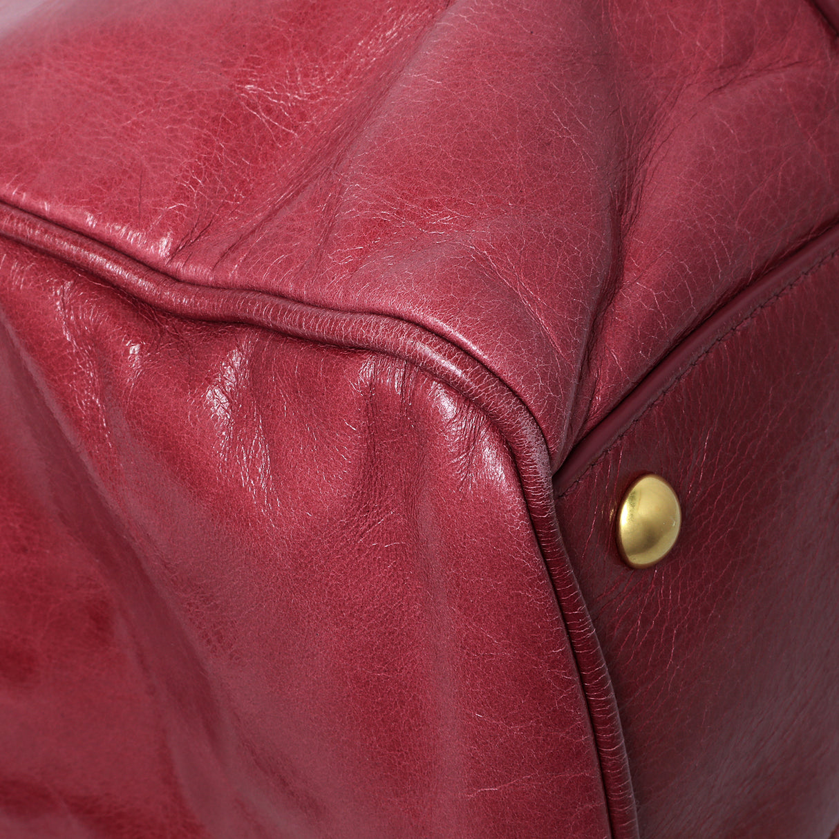 Miu Miu Pink Vitello Shine Double Zip Tote Handbags Miu Miu