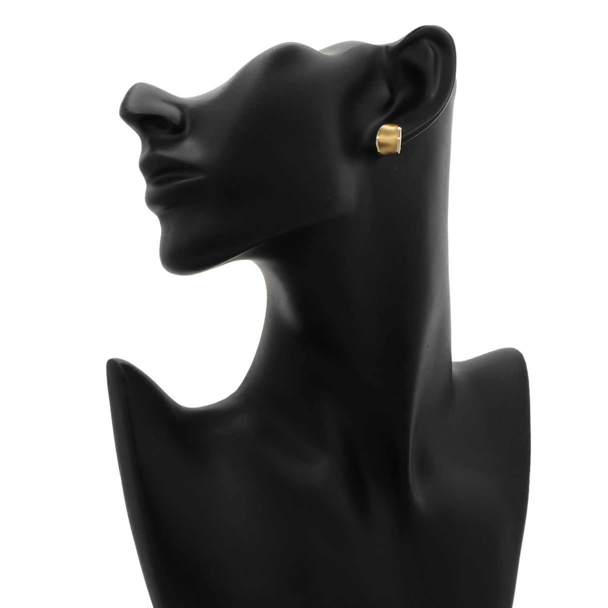 18K Yellow Gold Crescent Hoop Earings Fine Jewellery Modaselle