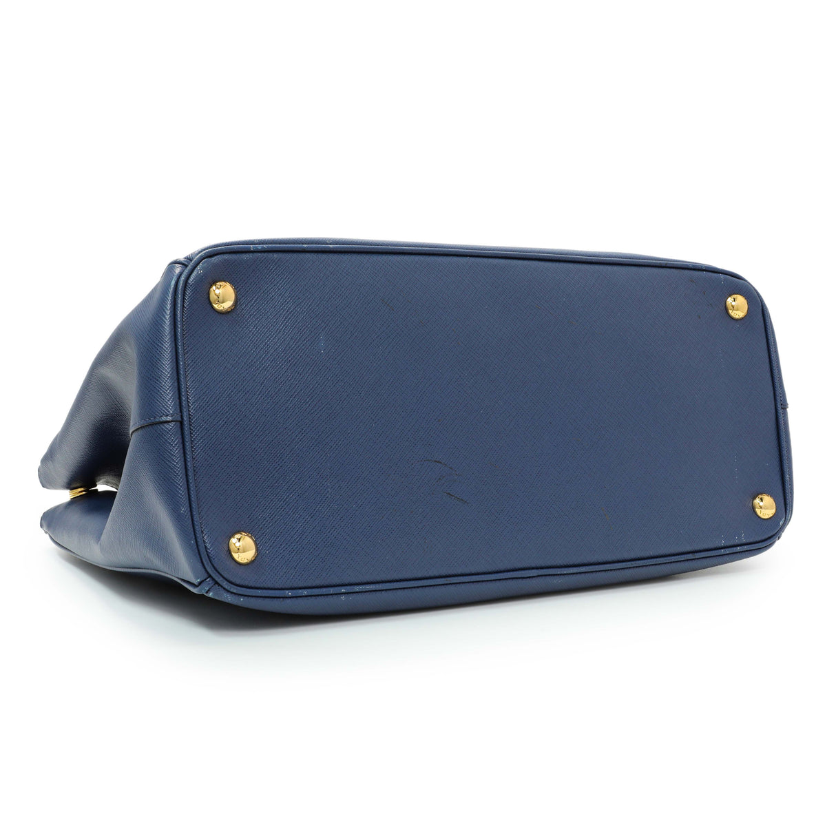 Prada Blue Saffiano Medium Galleria Double Zip Tote Handbags Prada