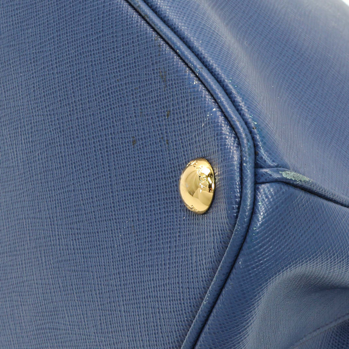 Prada Blue Saffiano Medium Galleria Double Zip Tote Handbags Prada