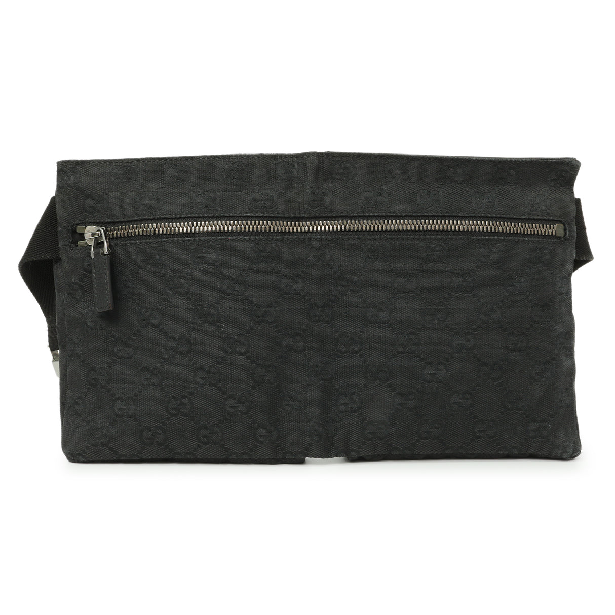 Gucci Black GG Monogram Double Pocket Belt Bag Handbags Gucci