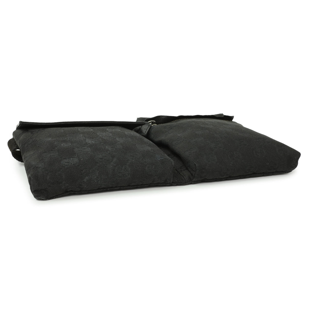 Gucci Black GG Monogram Double Pocket Belt Bag Handbags Gucci