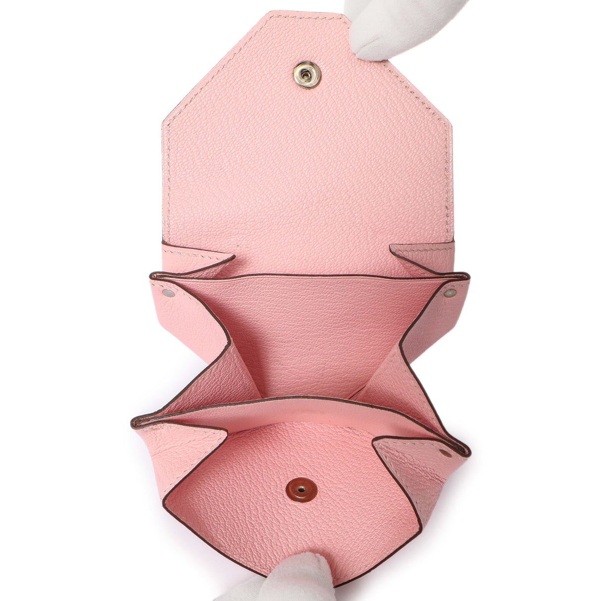 Hermes Rose Sakura Chevre 72 Coin Purse Accessories Hermes