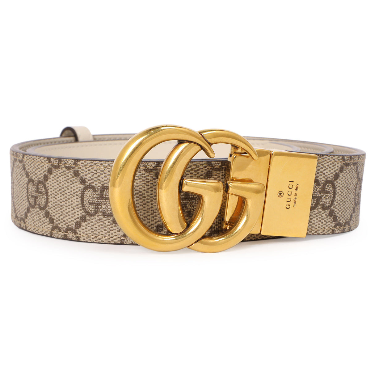 Gucci GG Supreme Monogram Double G Reversible 30mm Belt Gucci