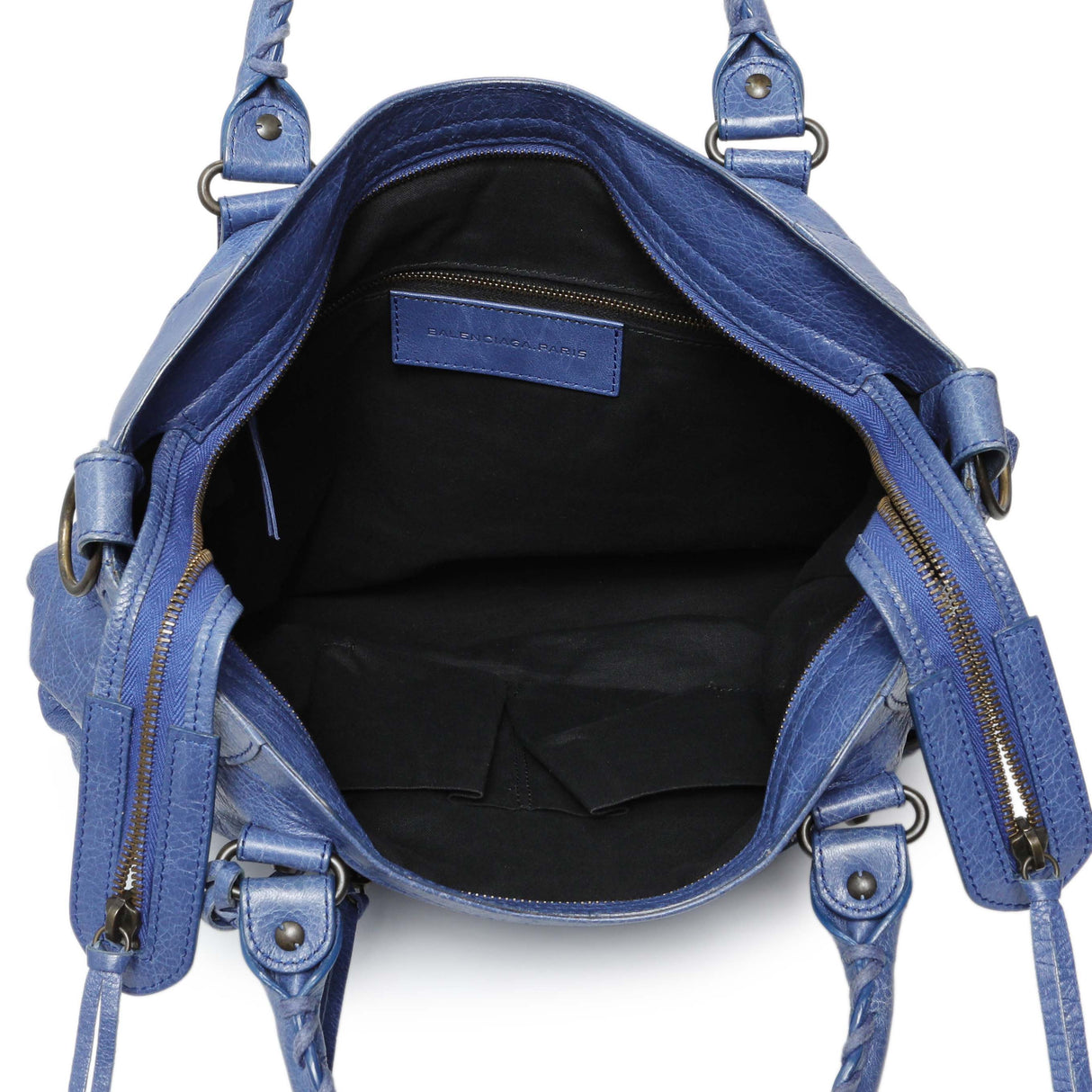Balenciaga Blue Agneau Classic Hardware Velo