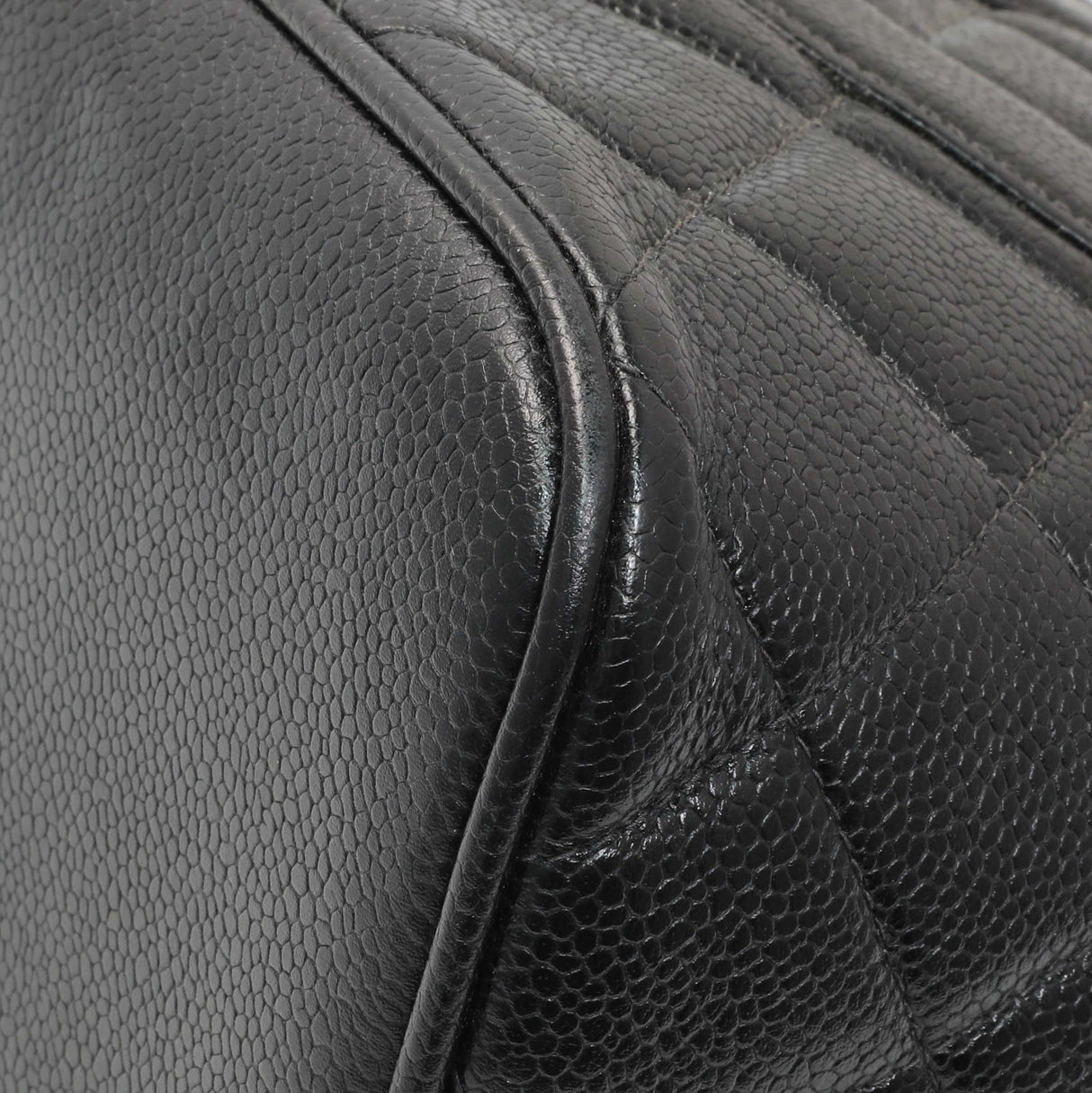 Chanel Black Quilted Caviar Medallion Tote Handbags Chanel