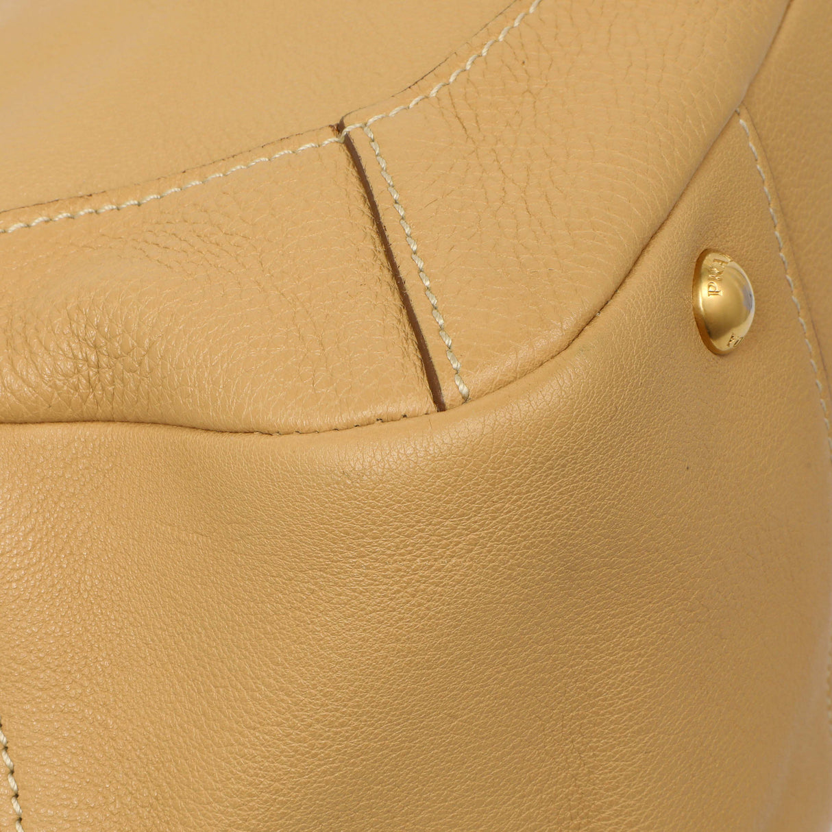 Prada Beige Vitello Daino Shoulder Bag Handbags Prada