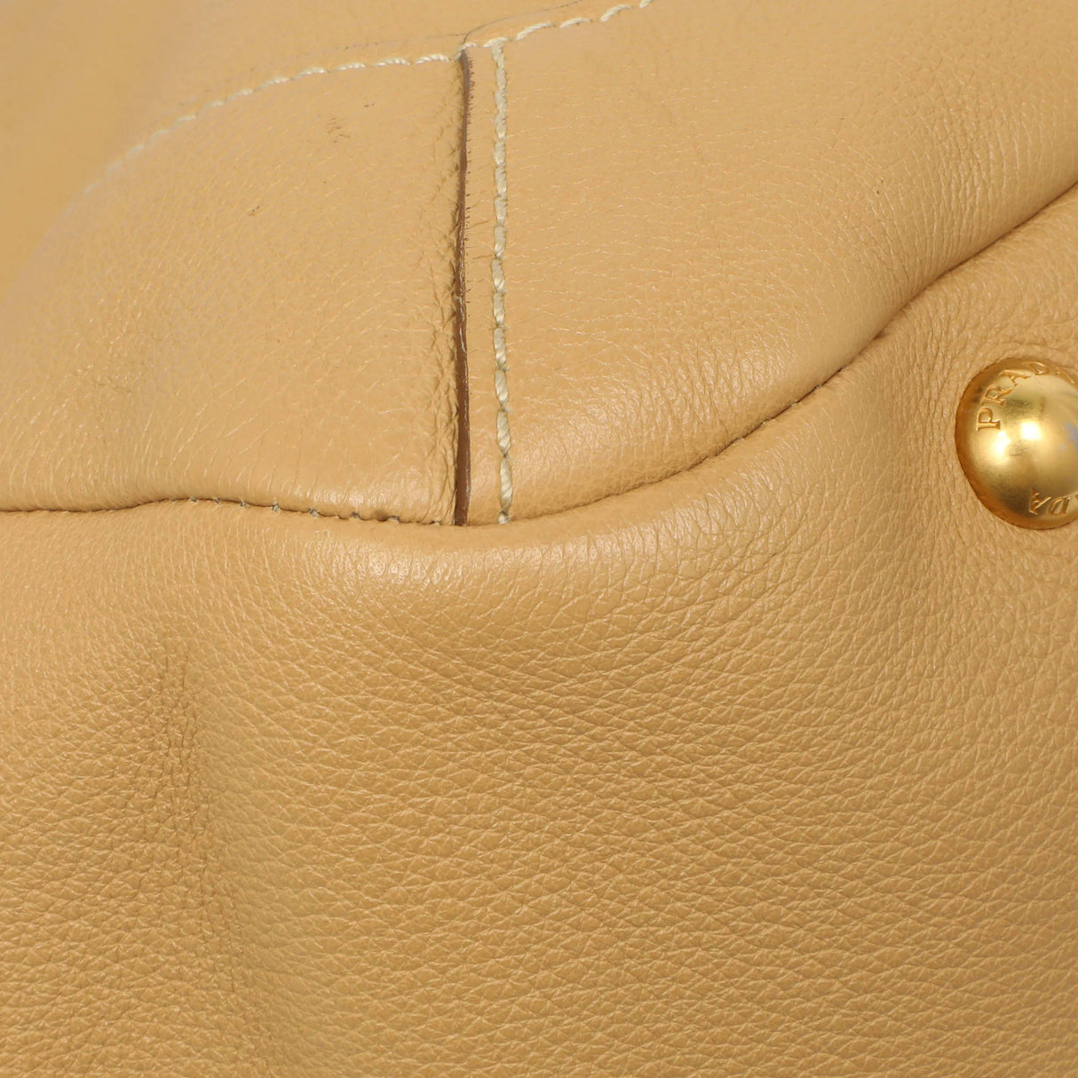 Prada Beige Vitello Daino Shoulder Bag Handbags Prada