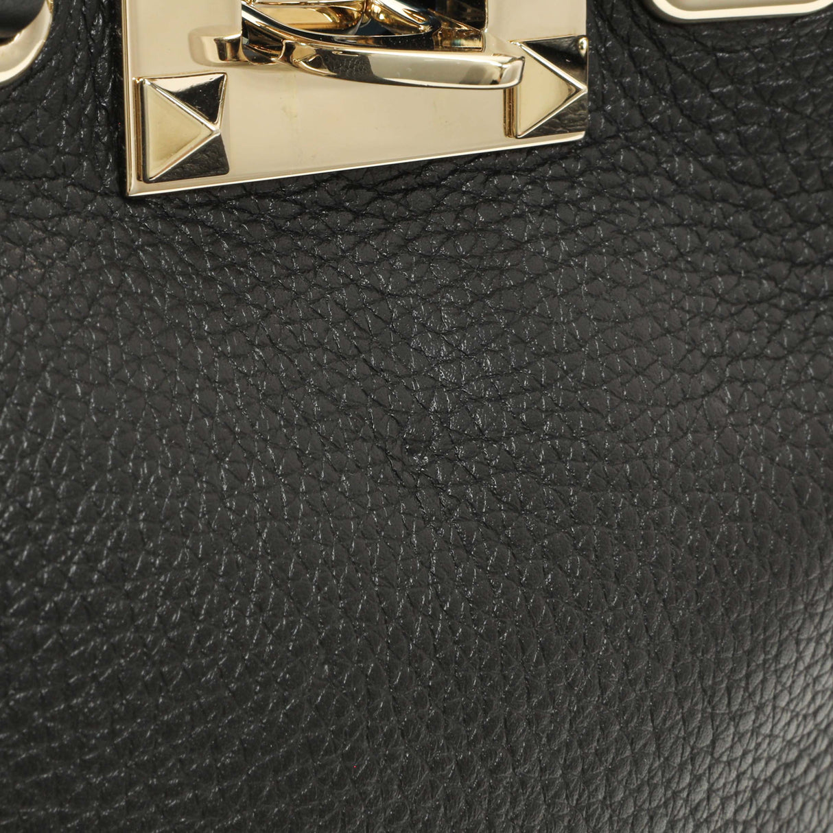 Valentino Black Pebbled Calfskin Rockstud Crossbody Pouch Handbags Valentino