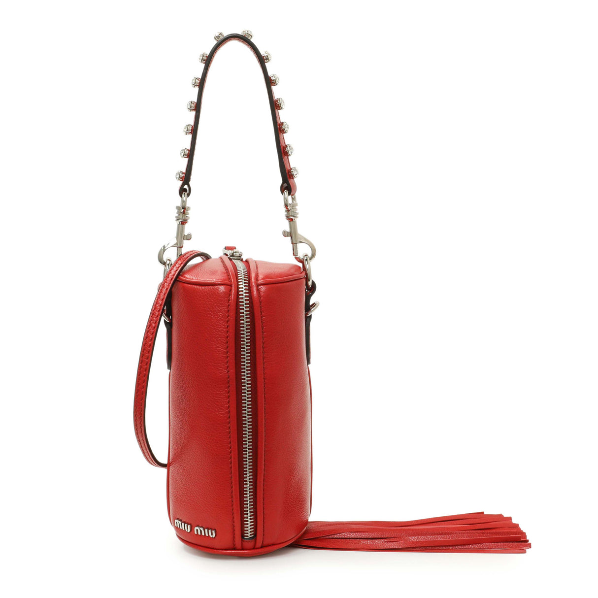 Miu Miu Red Goatskin Tassel Crossbody Handbags Miu Miu