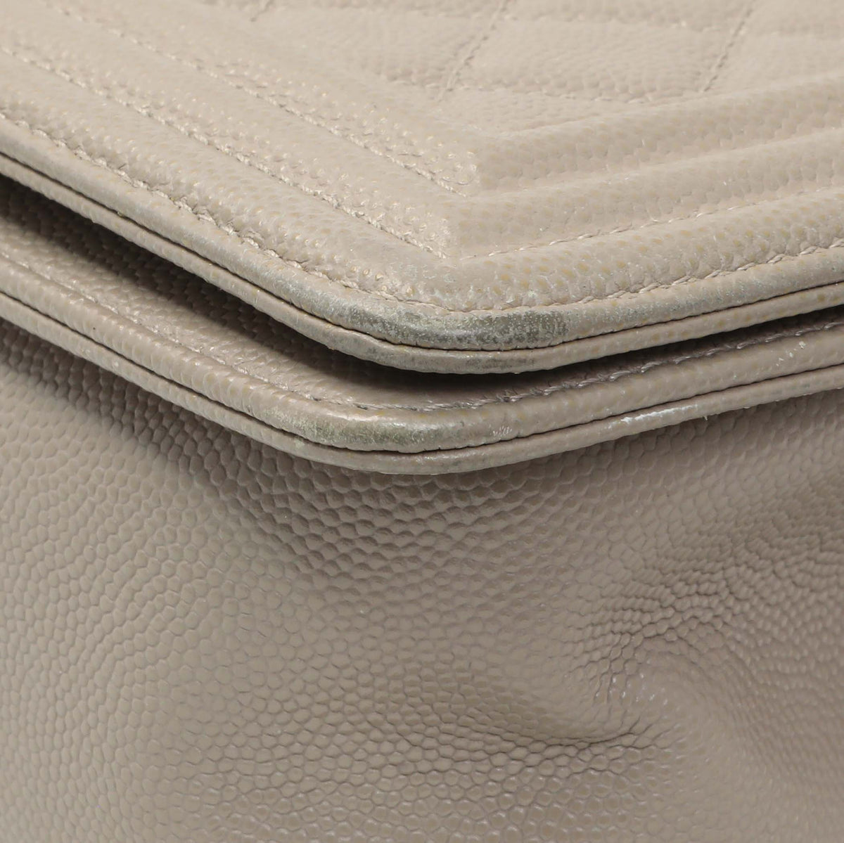 Chanel Grey Caviar Medium Boy Flap