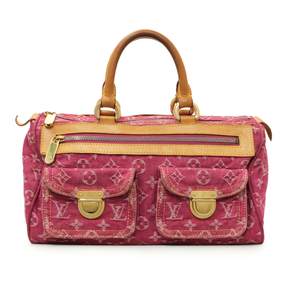 Louis Vuitton Pink Monogram Denim Neo Speedy Handbags Louis Vuitton