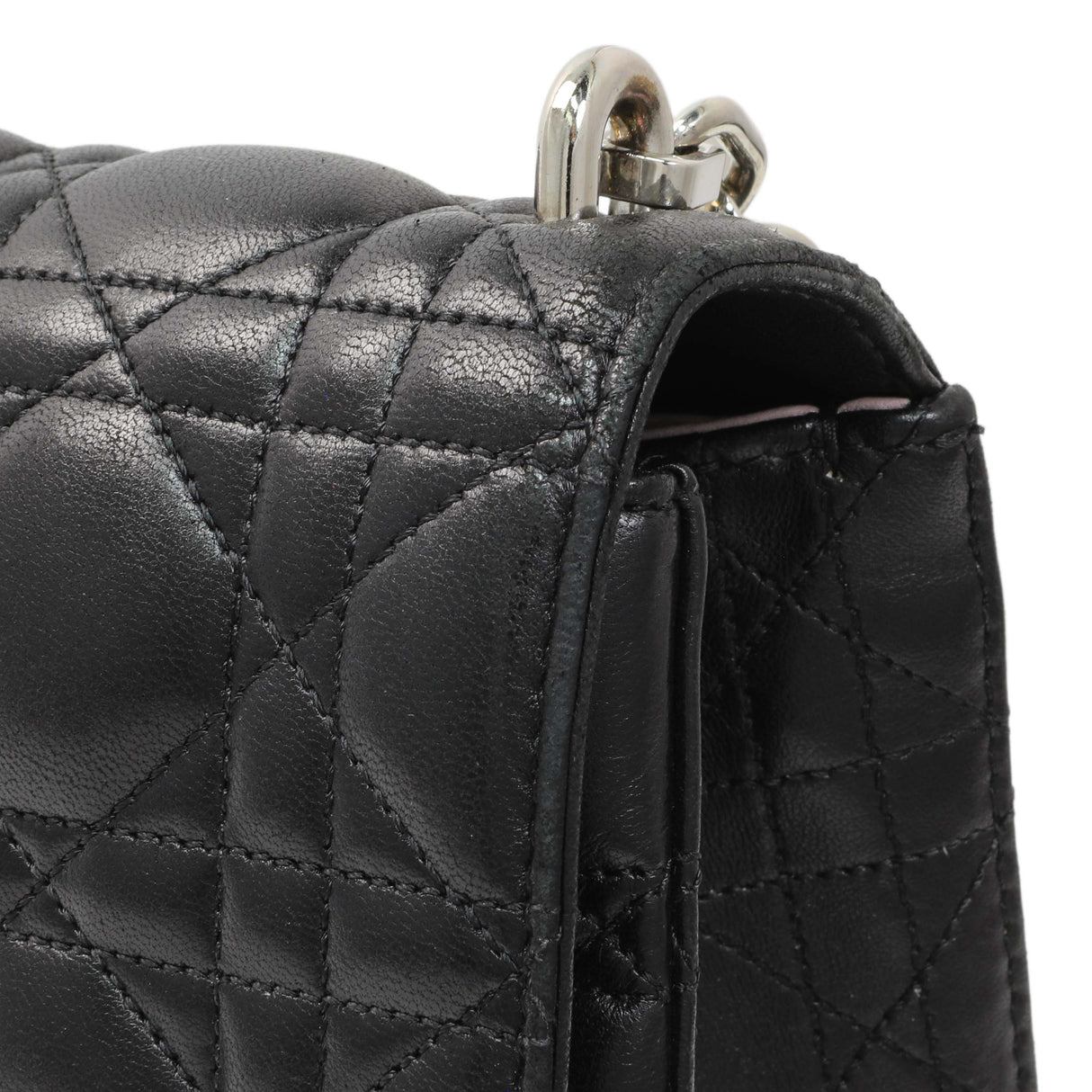 Christian Dior Black Lambskin Cannage Medium Miss Dior Flap Handbags Christian Dior