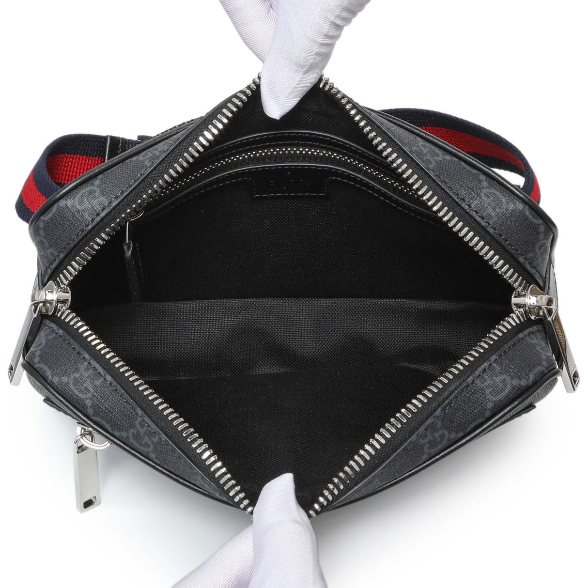 Gucci Black GG Supreme Monogram Belt Bag Handbags Gucci