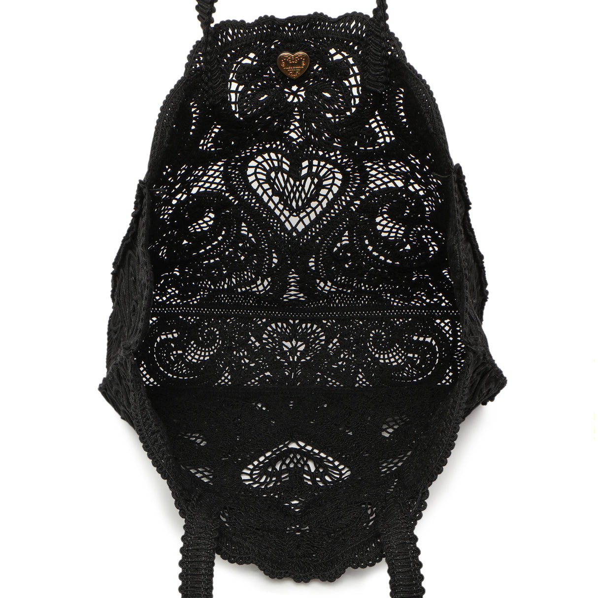 Dolce & Gabbana Black Cordonetto Lace Tote Handbags Dolce & Gabbana