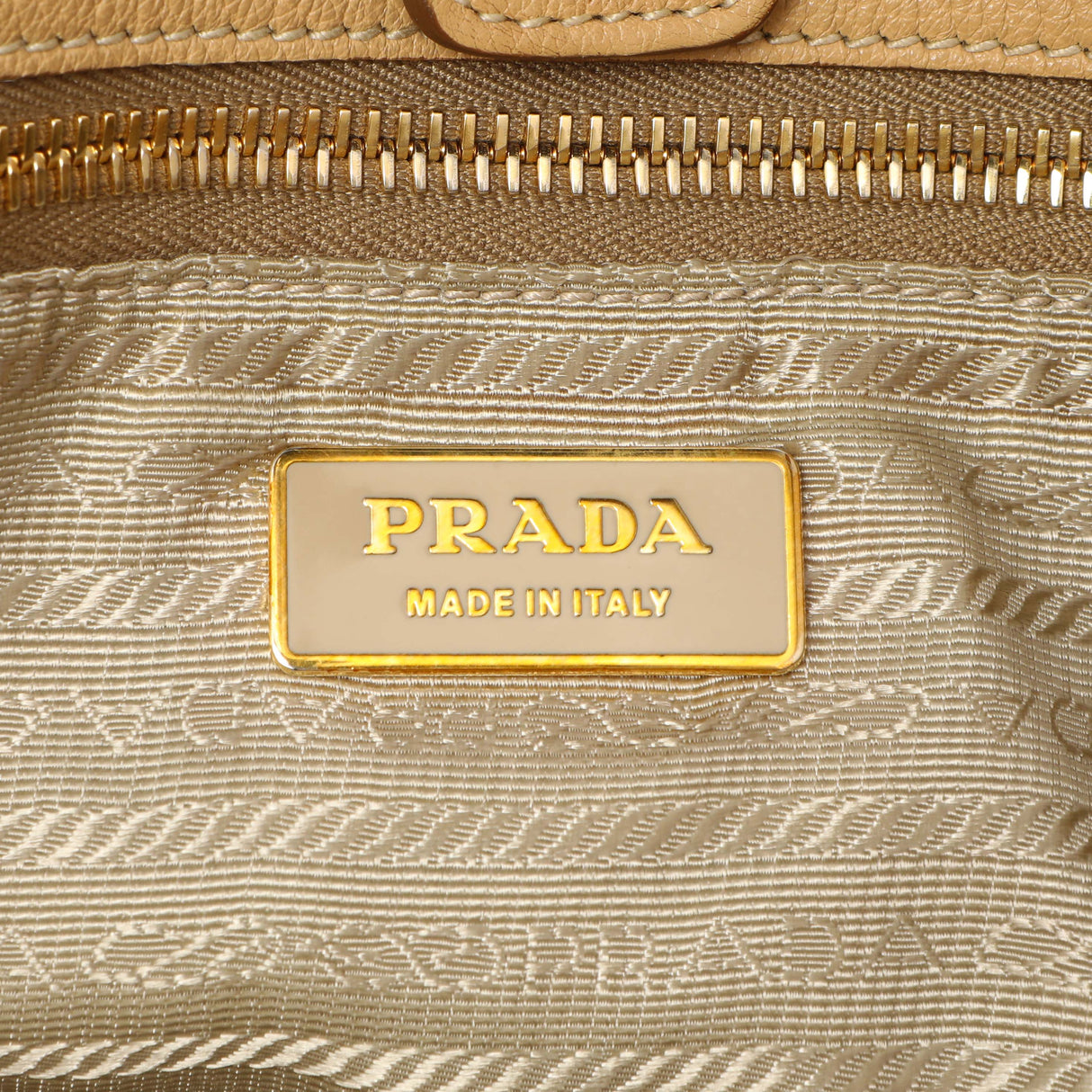 Prada Beige Vitello Daino Shoulder Bag Handbags Prada