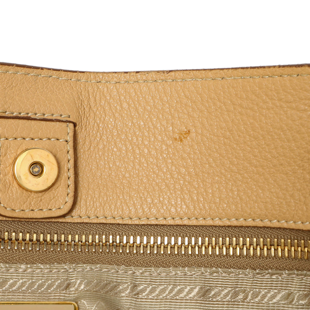 Prada Beige Vitello Daino Shoulder Bag Handbags Prada