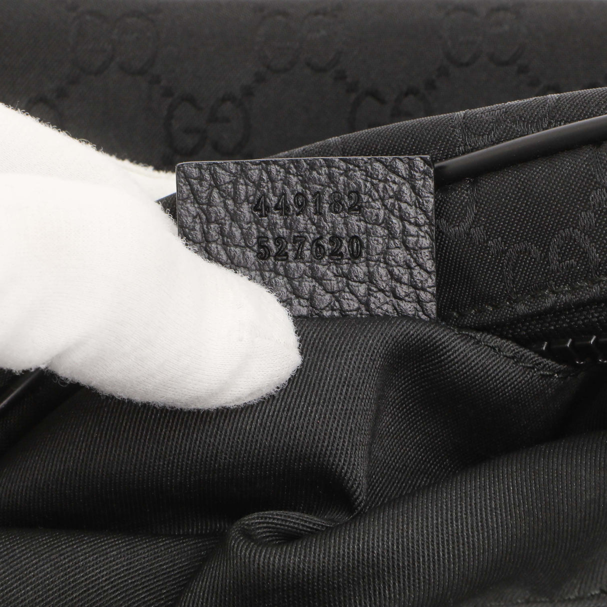 Gucci Black Nylon Monogram Fanny Pack Belt Bag Handbags Gucci