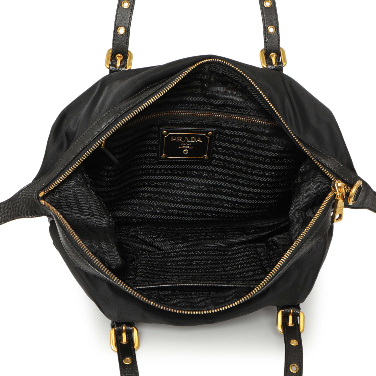 Prada Black Nylon Canapa Shoulder Bag Handbags Prada