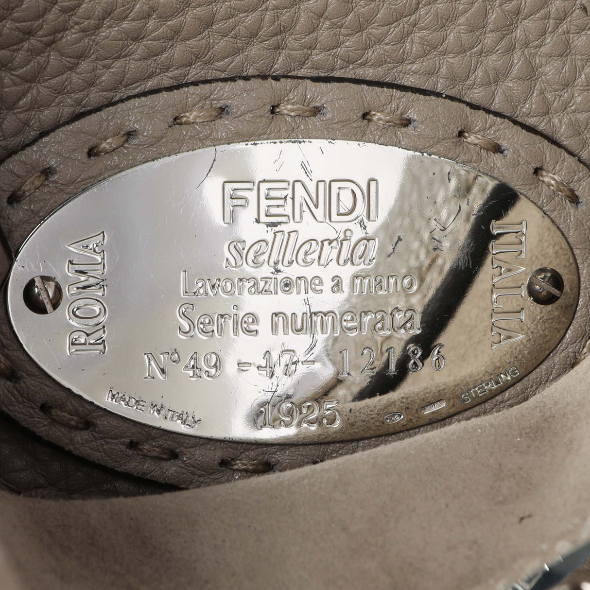 Fendi Plaster Cuoio Romano Snakeskin Selleria Mini Peekaboo Iconic Satchel Handbags Fendi