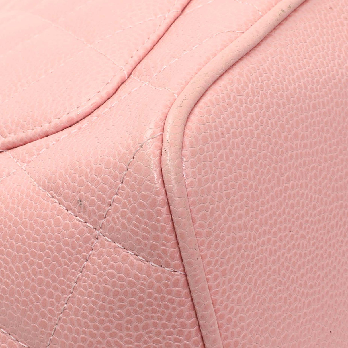 Chanel Pink Quilted Caviar Medallion Tote Handbags Chanel