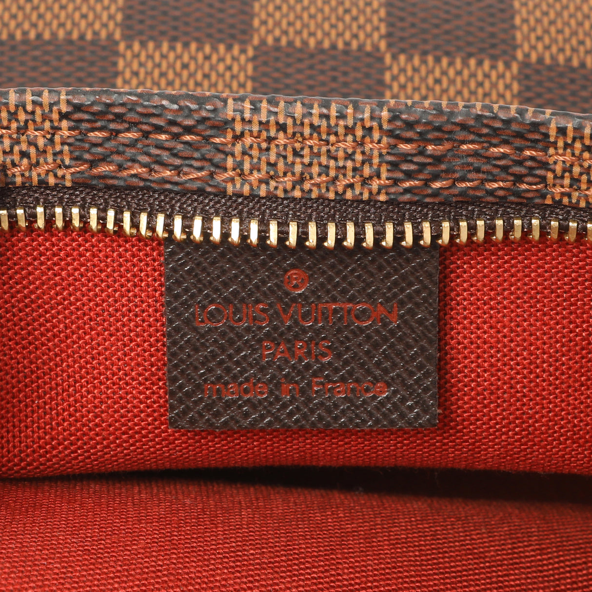 Louis Vuitton Damier Ebene Trousse Make Up Bag Pochette Handbags Louis Vuitton