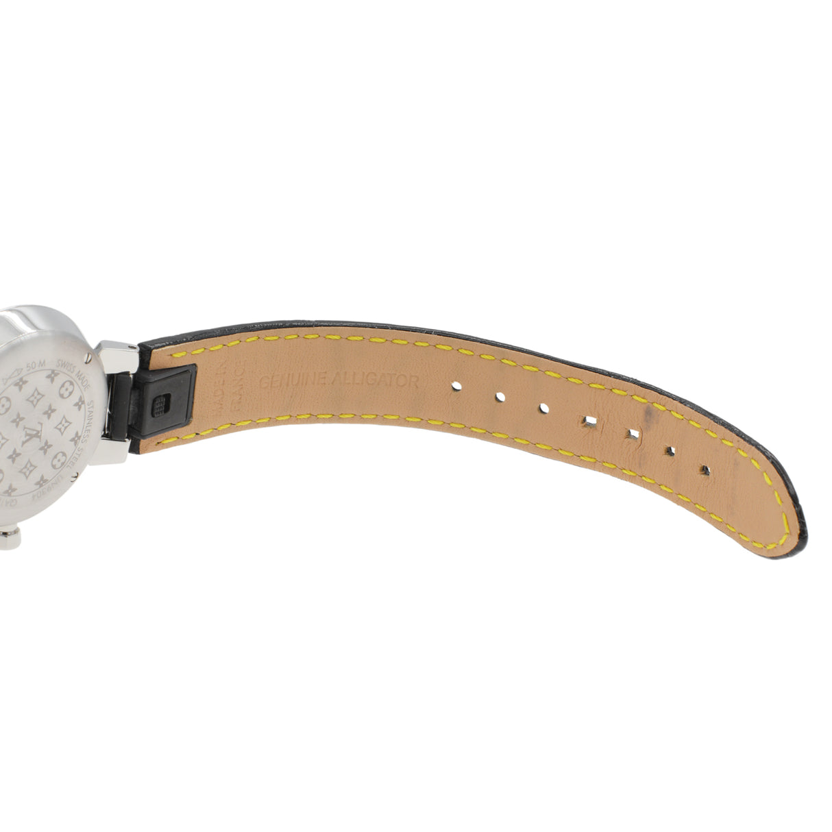 Louis Vuitton Stainless Steel Diamond Tambour Slim Quartz QBB117 Watches Louis Vuitton