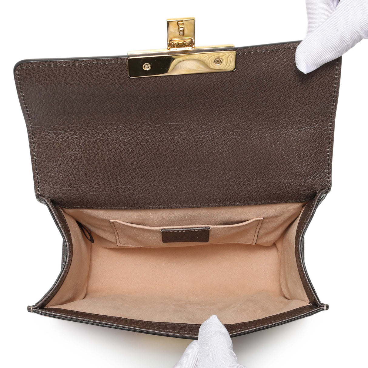 Gucci GG Supreme Monogram Bengal Calfskin Small Padlock Shoulder Bag Handbags Gucci