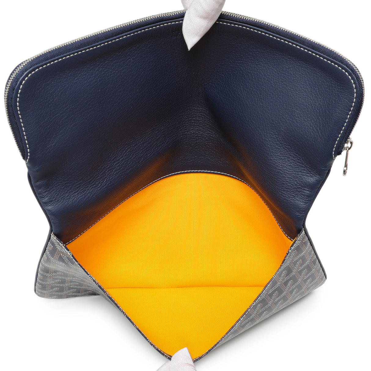 Goyard Blue Goyardine Sainte Marie Soft Clutch Handbags Goyard