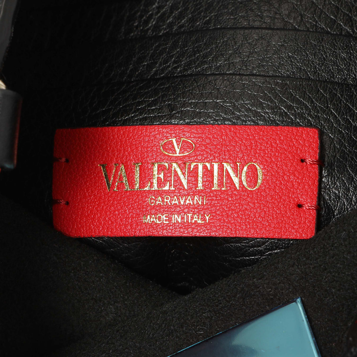 Valentino Black Pebbled Calfskin Rockstud Crossbody Pouch Handbags Valentino