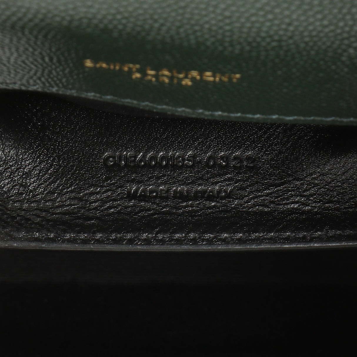 Saint Laurent Green Grain De Poudre Matelasse Chevron Medium Triquilt Monogram Satchel Handbags Saint Laurent