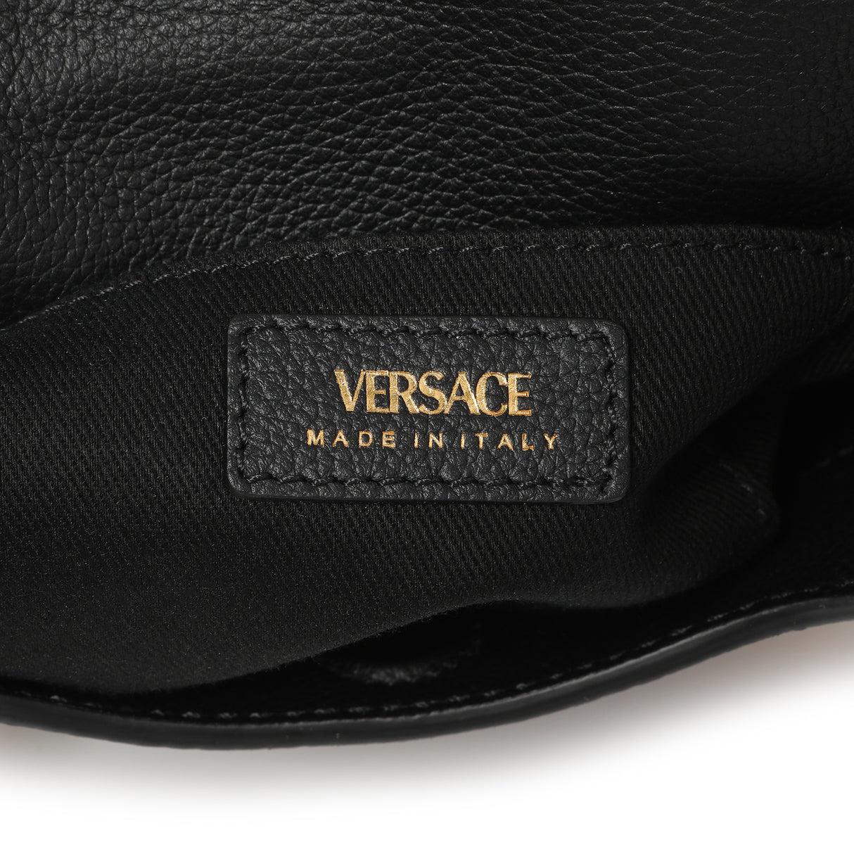 Versace Black Calfskin La Medusa Mini Chain Hobo Handbags Versace