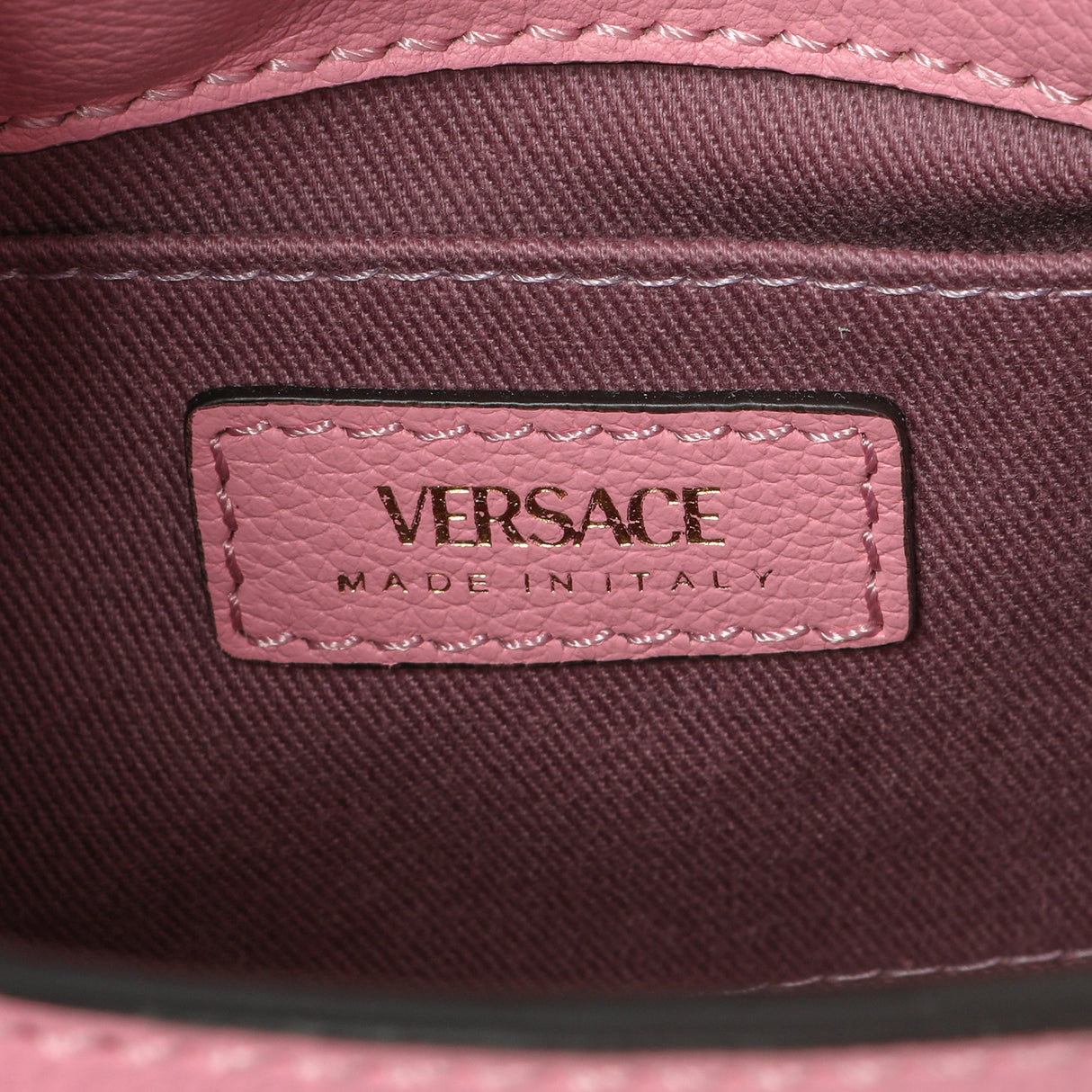 Versace Pink Calfskin La Medusa Mini Chain Hobo Handbags Versace