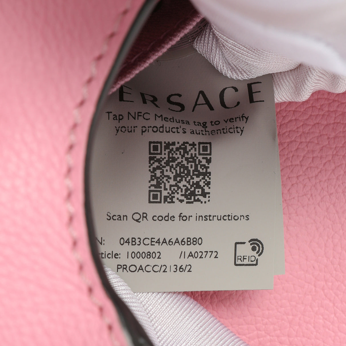 Versace Pink Calfskin La Medusa Mini Chain Hobo Handbags Versace