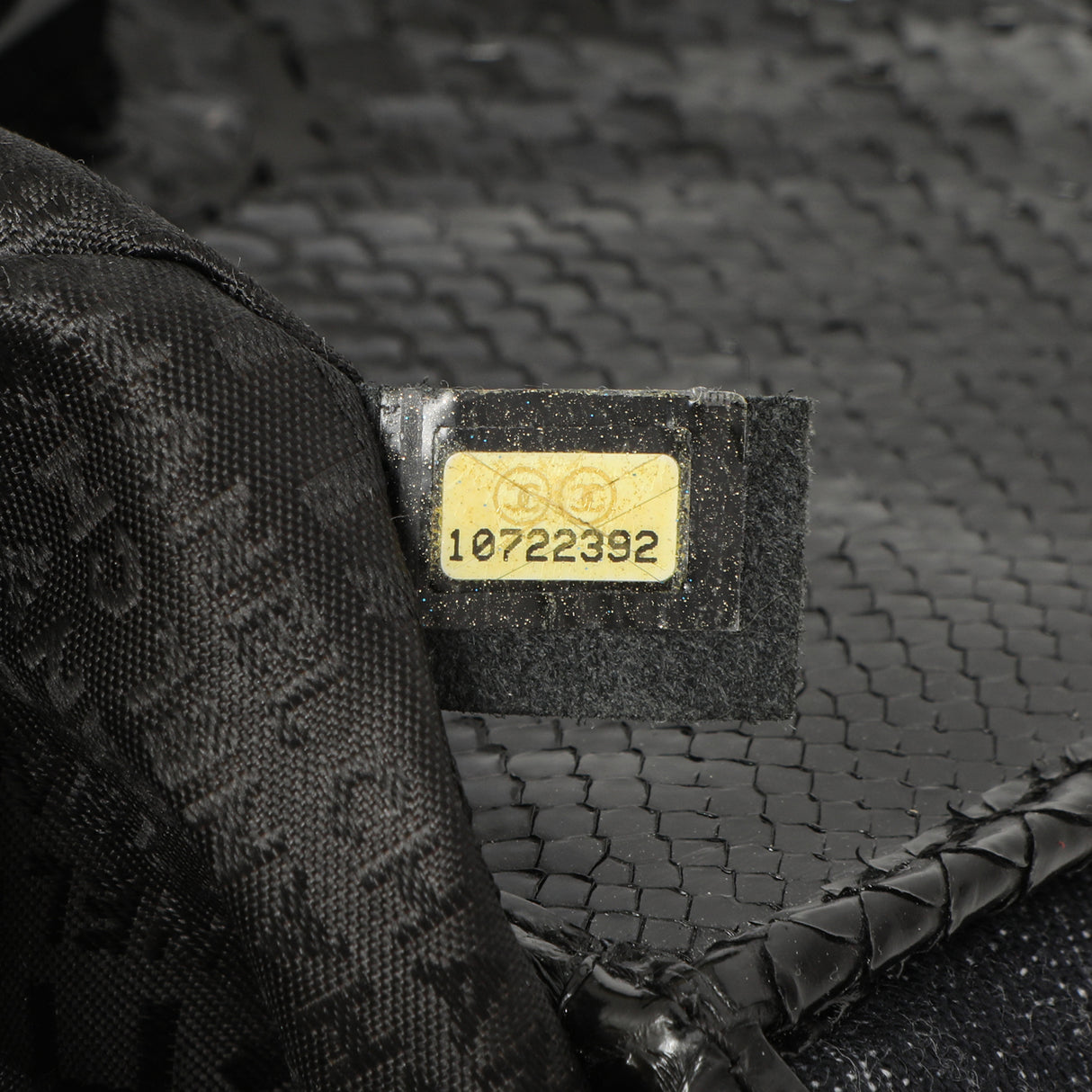 Chanel Python Denim Square Quilt Chain Flap Handbags Chanel