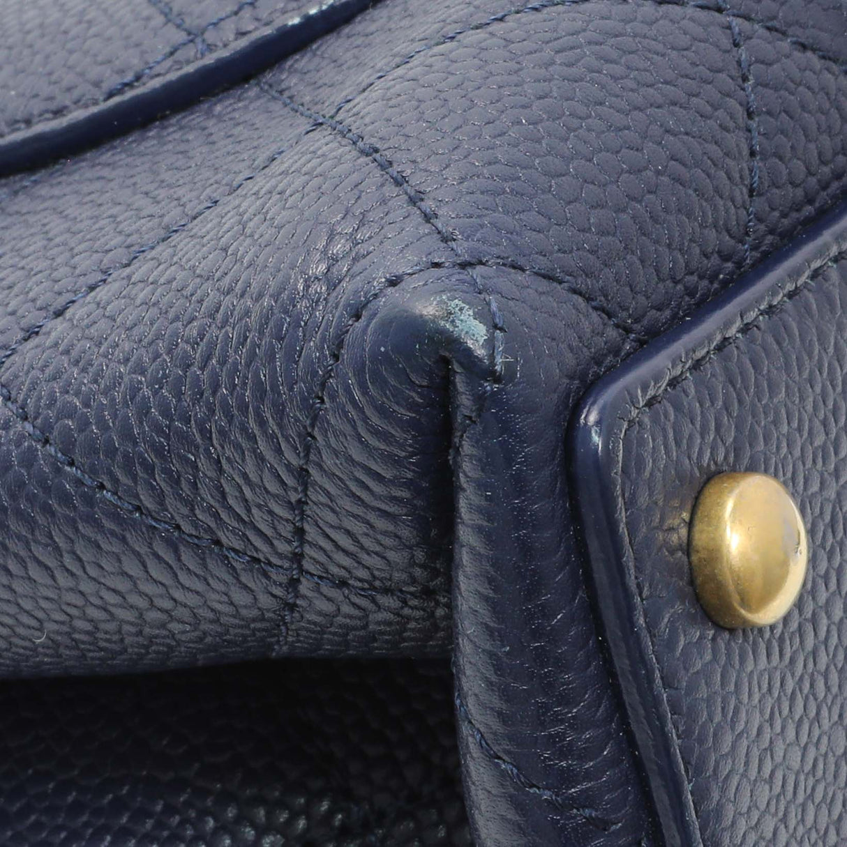 Chanel Navy Blue Caviar City Walk Flap