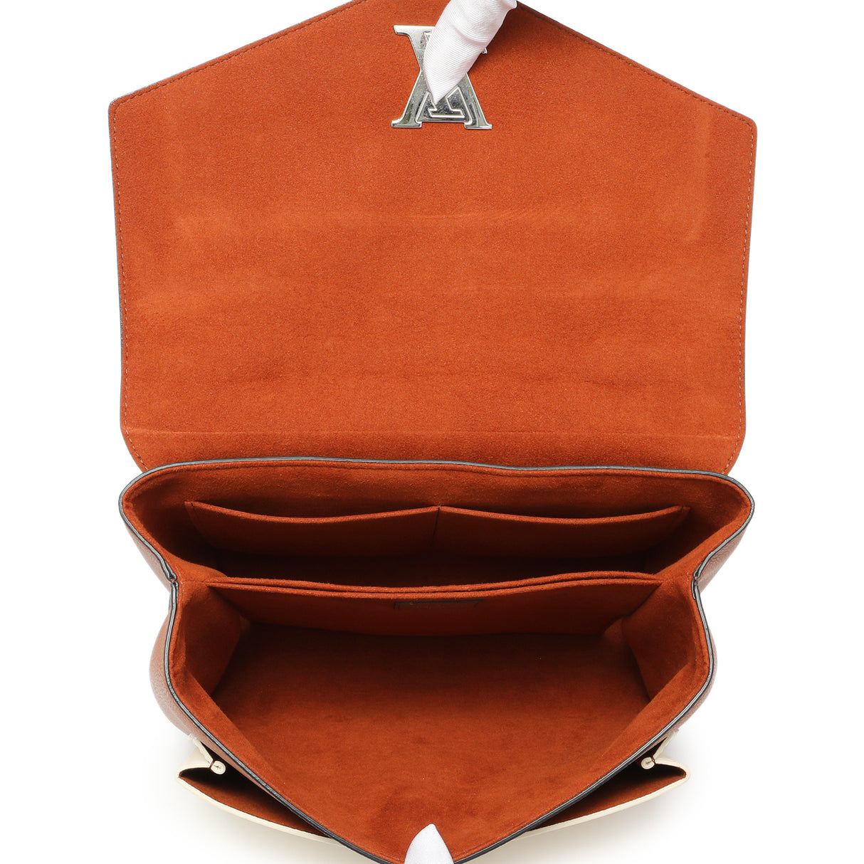 Louis Vuitton Caramel Creme Black Soft Calfskin My Lockme Top Handle Handbags Louis Vuitton