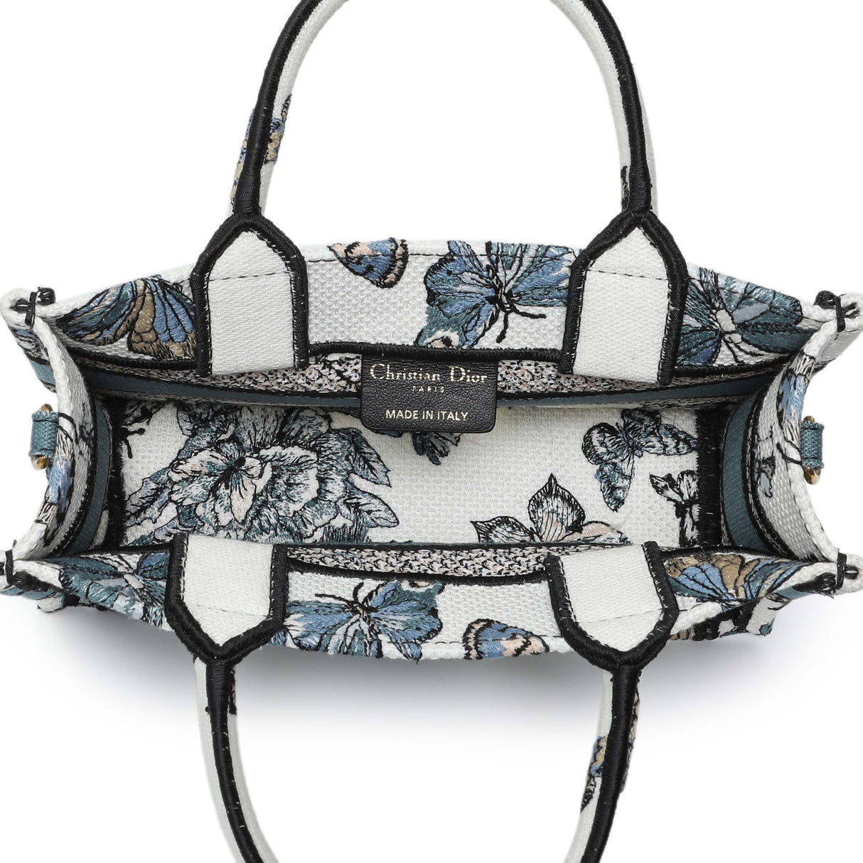Christian Dior Embroidered Canvas Mini Book Tote w/ Strap Handbags Christian Dior