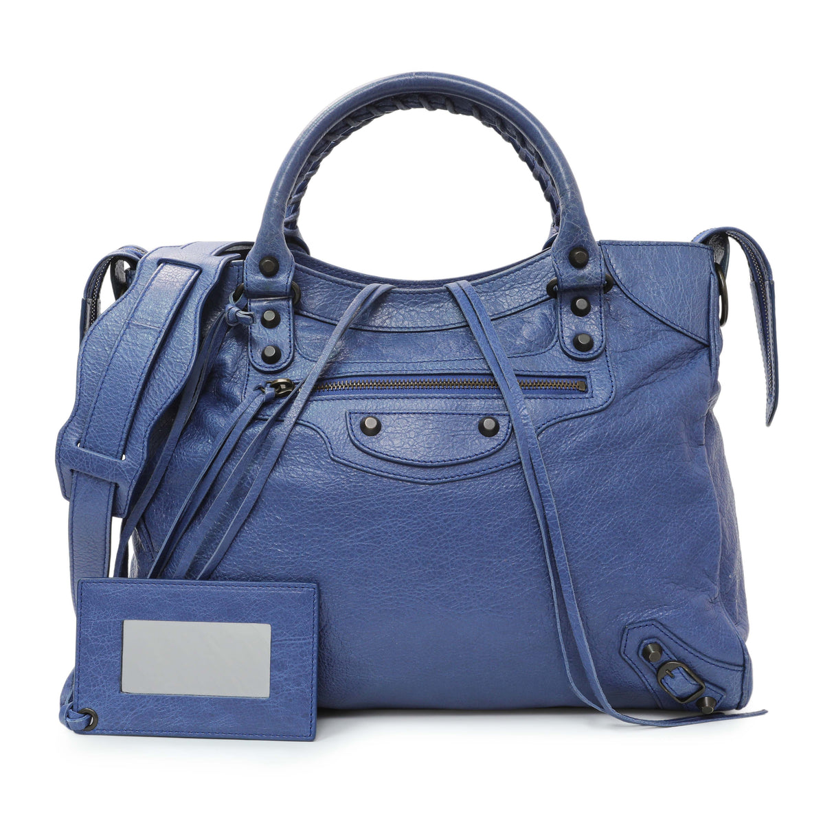 Balenciaga Blue Agneau Classic Hardware Velo