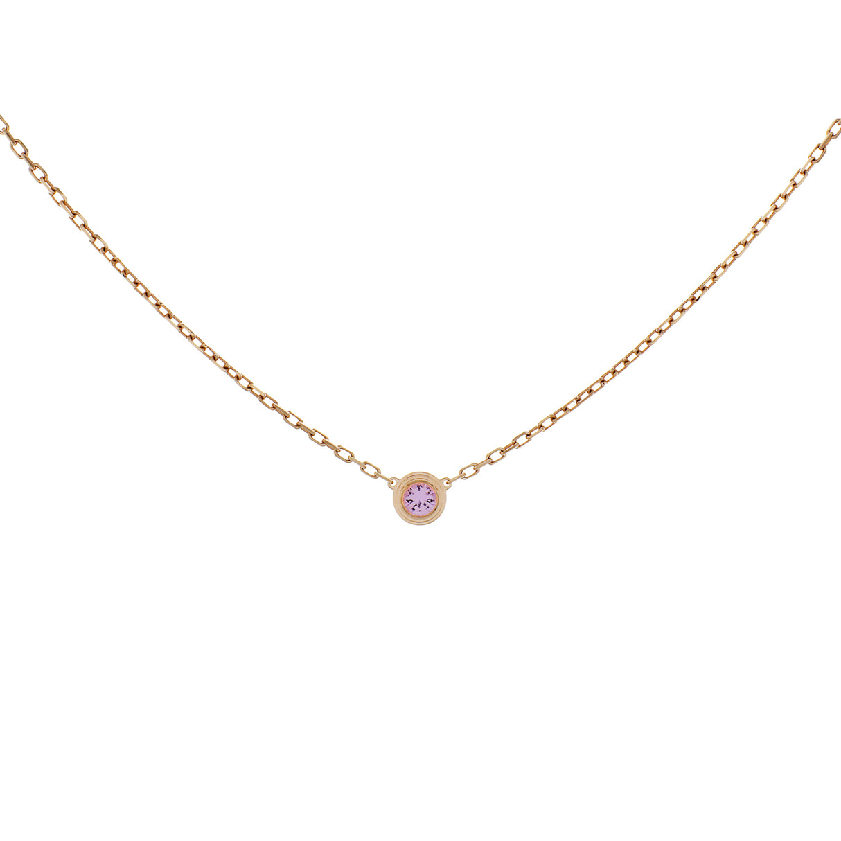 Cartier 18K Rose Gold Pink Sapphire d'Amour Pendant Designer Jewellery Cartier