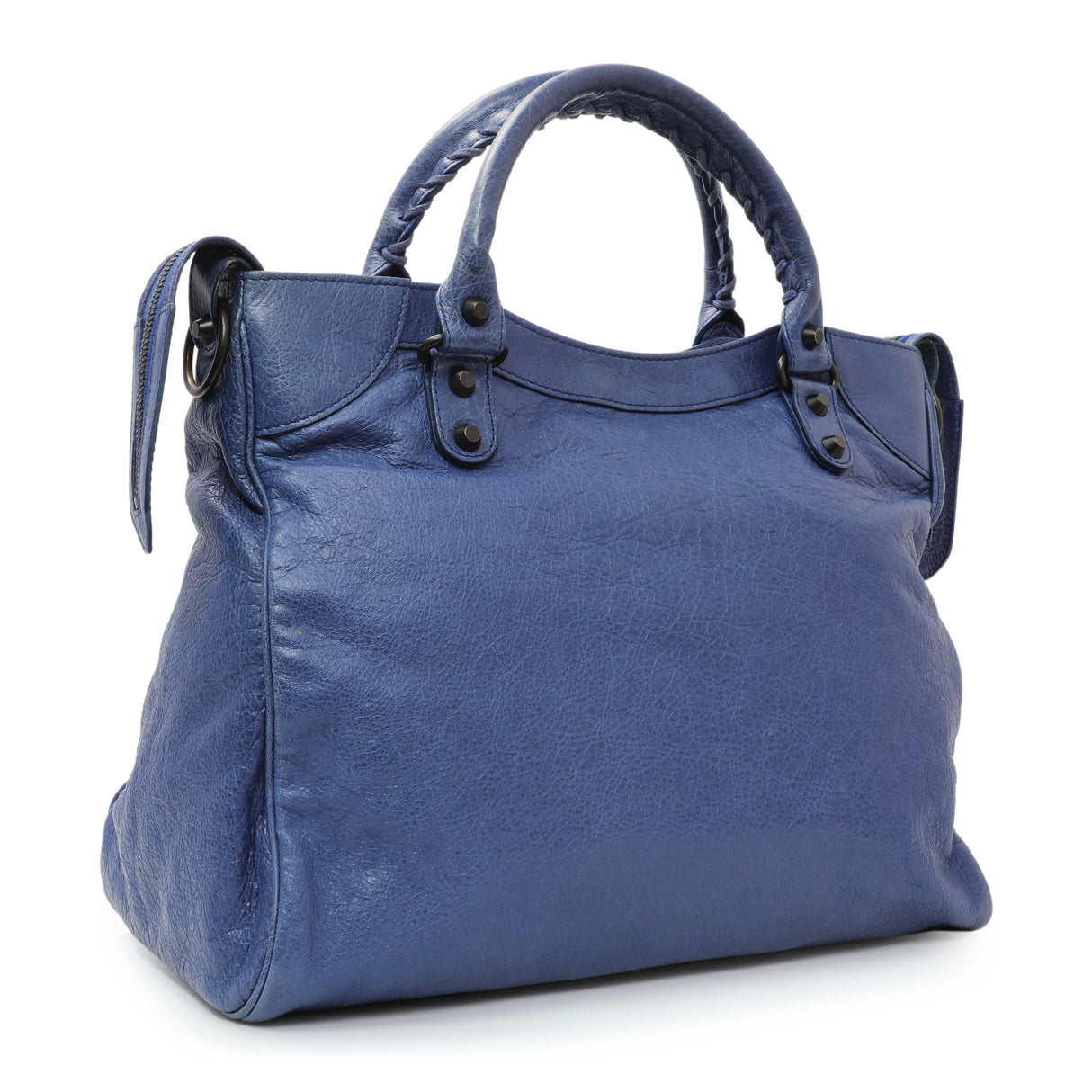 Balenciaga Blue Agneau Classic Hardware Velo