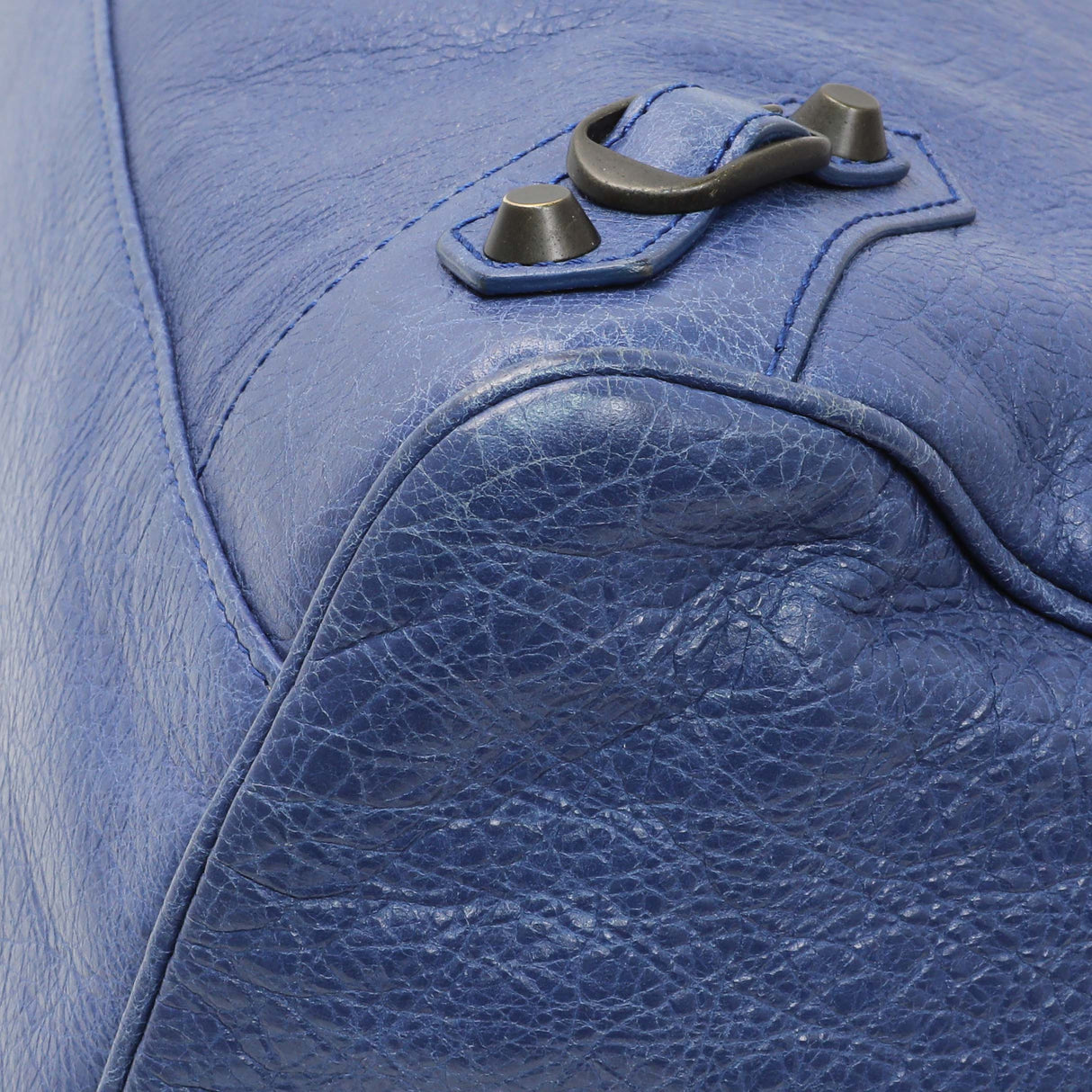 Balenciaga Blue Agneau Classic Hardware Velo