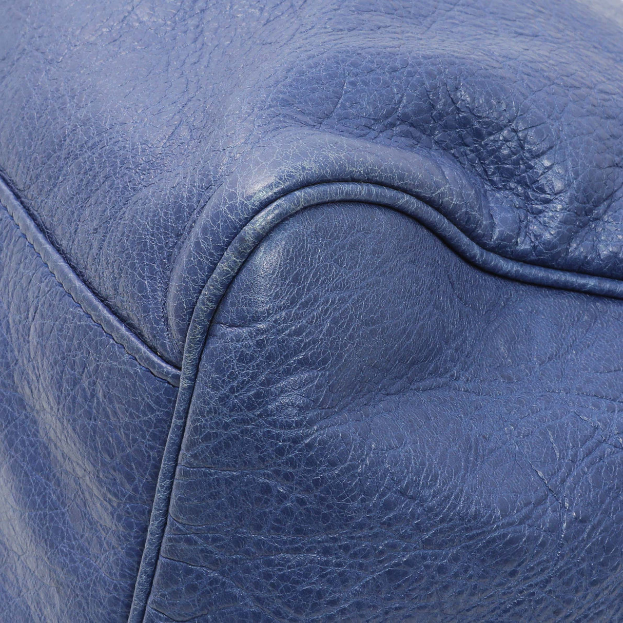 Balenciaga Blue Agneau Classic Hardware Velo