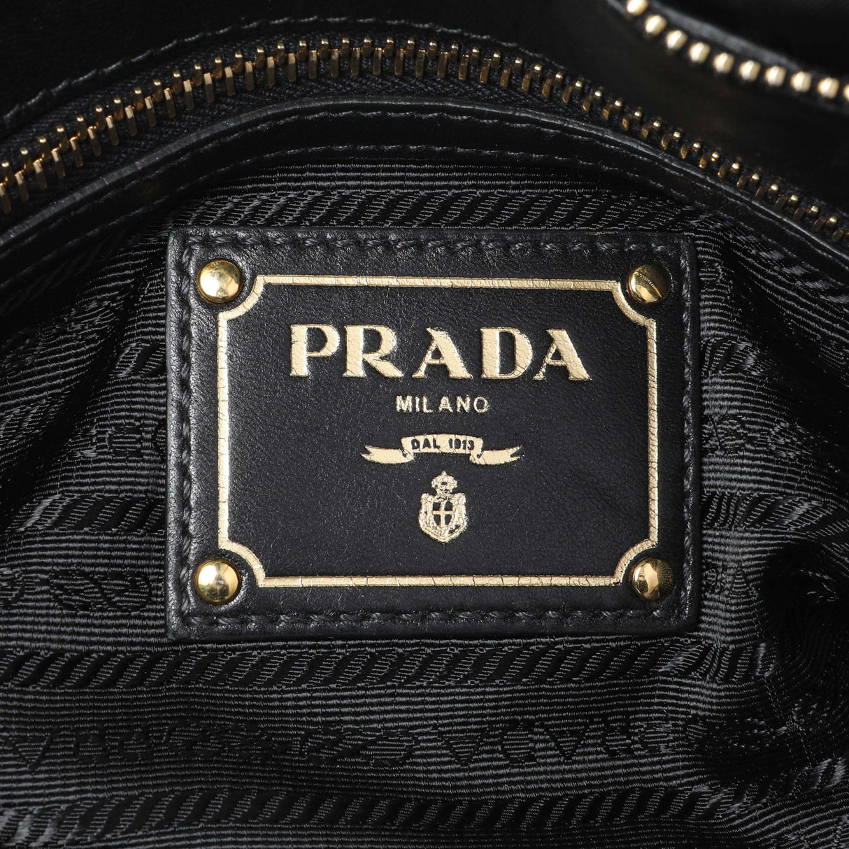 Prada Nero Tessuto Gaufre Small Tote Handbags Prada