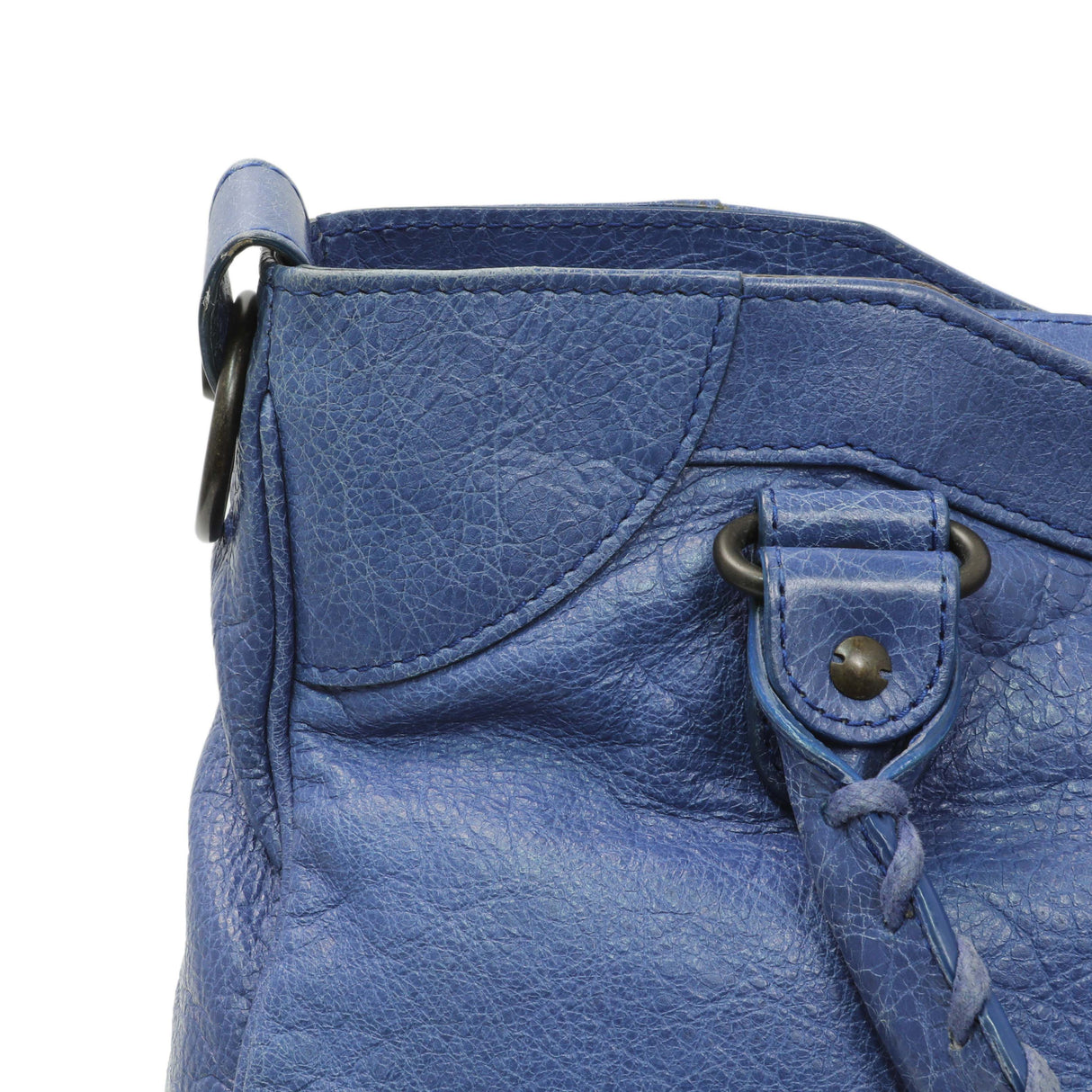 Balenciaga Blue Agneau Classic Hardware Velo