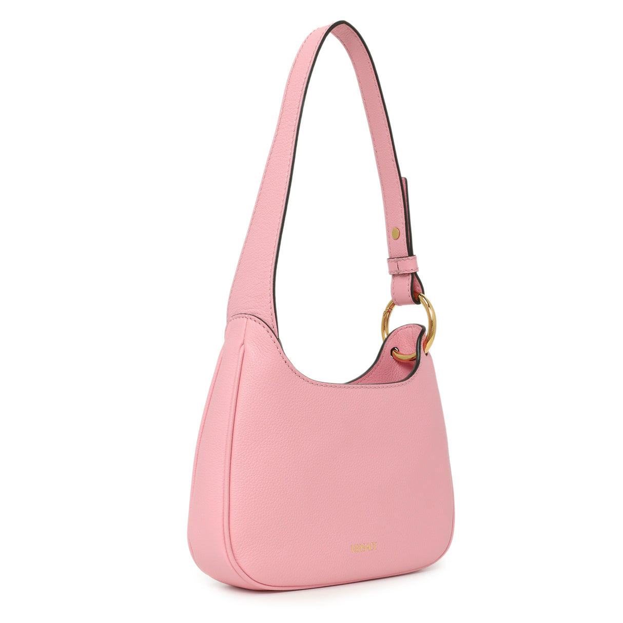 Versace Pink Calfskin La Medusa Mini Chain Hobo Handbags Versace