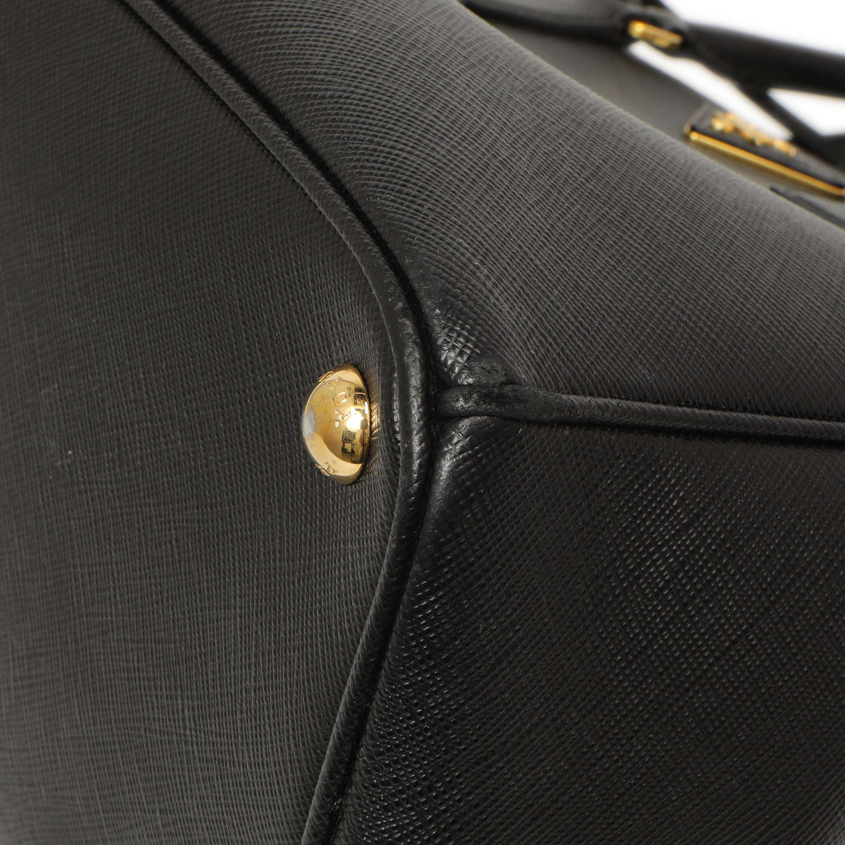 Prada Black Saffiano Medium Galleria Double Zip Tote Handbags Prada
