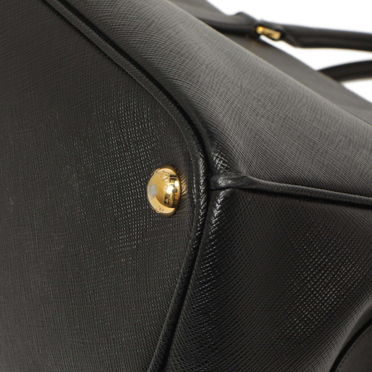 Prada Black Saffiano Medium Galleria Double Zip Tote Handbags Prada