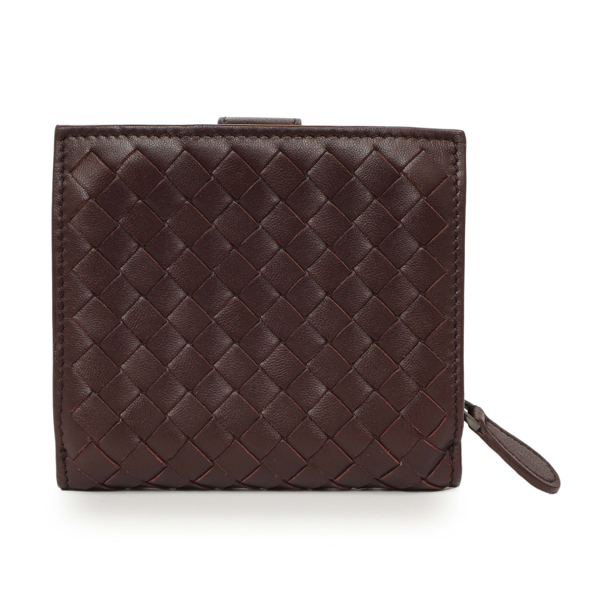 Bottega Veneta Burgundy Nappa Intrecciato Compact Snap Wallet Accessories Bottega Veneta