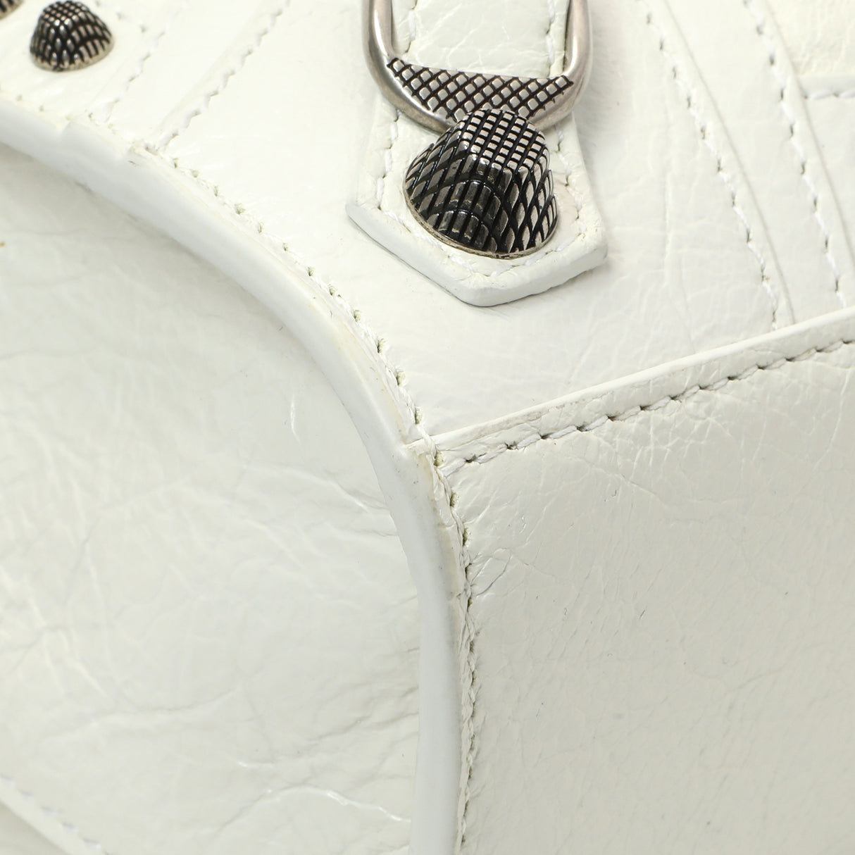 Balenciaga White Agneau Arena Neo Cagole Handbag XS Handbags Balenciaga